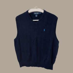 POLO GOLF Ralph Lauren • Large sweater vest navy blue sleeveless pull over men's